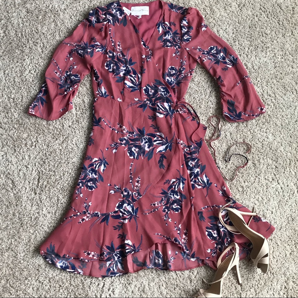 Floral wrap dress